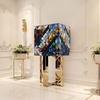 European Luxury Diamond-Shaped Wine Cabinet with Gold-Plated Stainless Steel Base, Large Wine Storage for Villas, KTV, And Home Bars