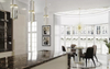 Elegant Small Pendant Lamp Inspired by Iconic Architecture with Crystal Glass And Gold-Plated Brass