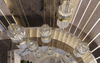 Elegant Pendant Light Inspired by Iconic Architecture with Gold-Plated Brass And Crystal Glass