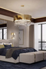 Stylish Gold And Crystal Pendant Light with Modern Triangular Design, Perfect for Adding Elegance To Dining Rooms And Living Spaces