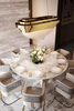 Sophisticated Multi-Layer Gold And Crystal Pendant Light with Contemporary Design, Perfect for Elevating The Style of Dining Rooms And Modern Spaces
