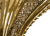 Elegant Plafond Light Fixture with Gold-Plated Brass And Gold Teak Crystals for Classic And Modern Interiors