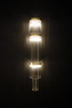 Modern Gold Wall Sconce with Tiered Crystal Rods, Perfect for Sleek And Elegant Lighting Solutions
