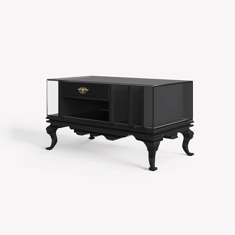 Modern Minimalist Hotel Bedside Table – Multi-Functional Storage Nightstand with Glass Top for Guest Rooms And Bedside Use