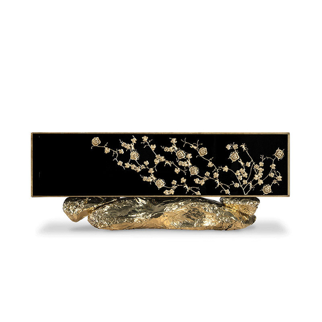 Bestselling Laurent Black Gold Marble Sideboard – Multi-Functional Storage Cabinet for Entryways, Living Rooms, And Dining Areas