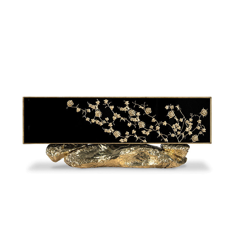 Bestselling Laurent Black Gold Marble Sideboard – Multi-Functional Storage Cabinet for Entryways, Living Rooms, And Dining Areas