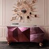 Italian Style Stainless Steel Living Room Sideboard – Fashionable Design Storage Cabinet for Villas And Dining Areas