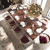 Modern Light Luxury Villa Designer Dining Table – Creative Marble Dining Table for 4-8 Seats – Elegant Restaurant Dining Table, Durable And Easy-to-Clean