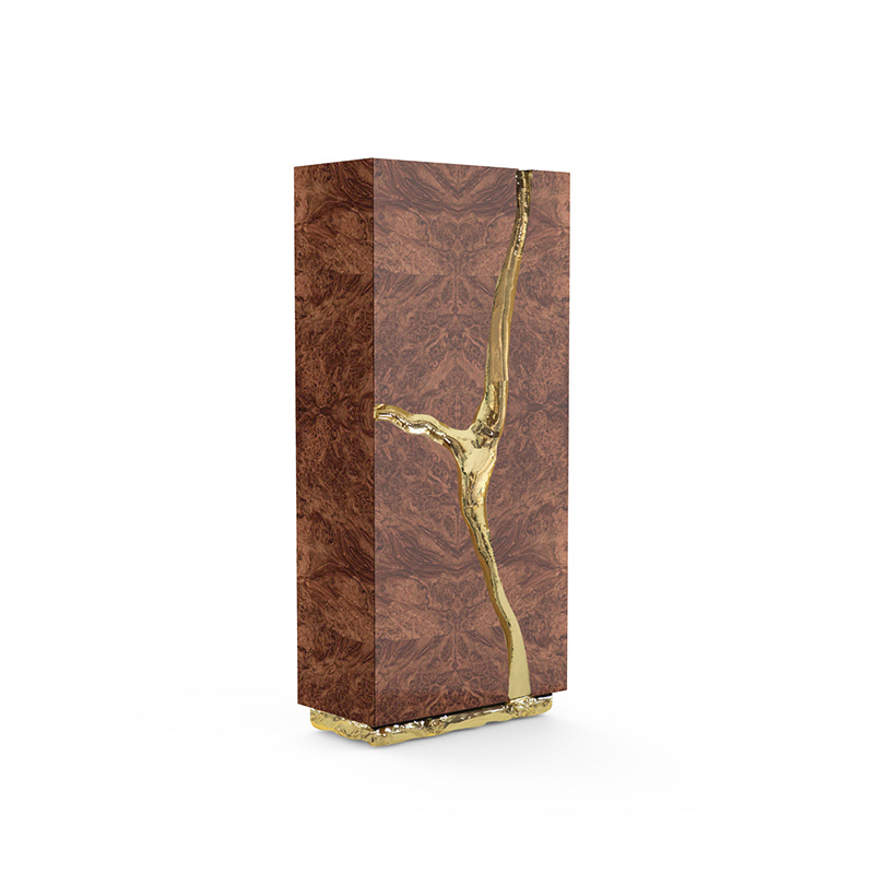 Luxury High-Quality Wood Veneer Bar Cabinet, Unique Design Freestanding Large Capacity Wine Display And Storage Cabinet