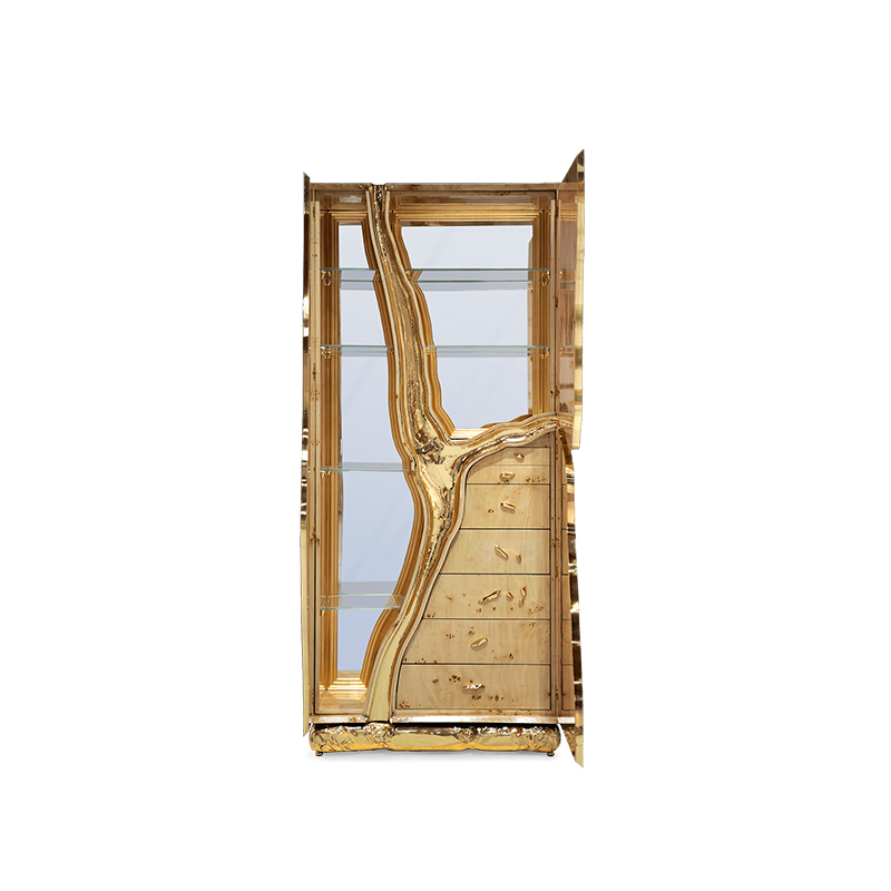 Factory Customizable Y-Shaped Stainless Steel Wine Cabinet for Dining Room, Multi-Functional Storage And Display Rack for Wine And Accessories