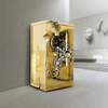 Luxury Gold-Plated Stainless Steel Wine Cabinet, Mechanical Style Display And Storage Rack for Villas And Dining Rooms