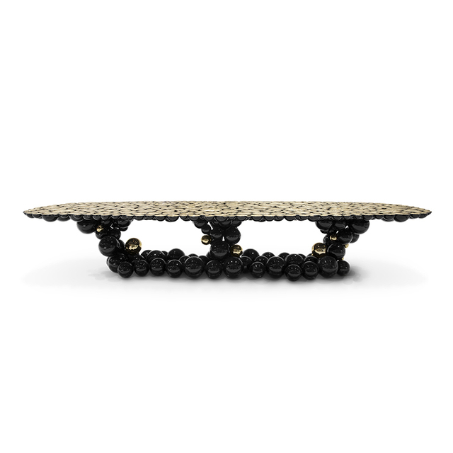 Factory Direct Sales Luxury Brass Etched Banquet Dining Table – Elegant Dining Table for Villas, Hotels, And Kitchens