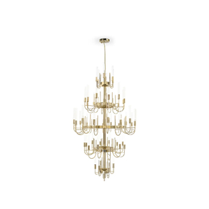 Elegant Gold Chandelier with Multiple Arms And Glass Candle Holders for Classic Home Decor