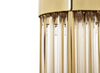 Elegant Crystal Pendant Light with Gold-Plated Brass for A Striking Beacon of Illumination