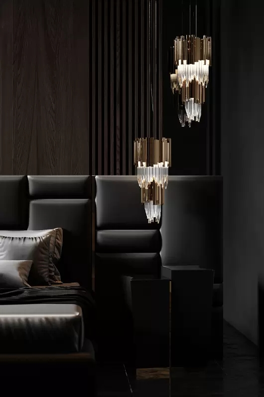 Luxurious Pendant Lamp Crafted From Gold-Plated Brass And Crystal Glass for Elegant Home Design
